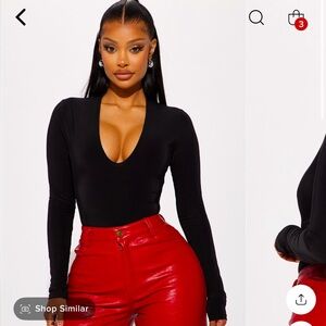 Low cut bodysuit from Fashion Nova
